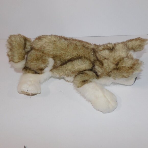 Folkmanis Wolf Pup Full Body Hand  Puppet Gray Brown White 16" Plush Stuffed - Picture 3 of 9